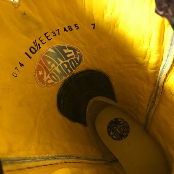 NEW Planet Cowboy Dig It Boots Mens 10.5 EE Brown Green Leather Square Toe NWOB - Picture 12 of 15